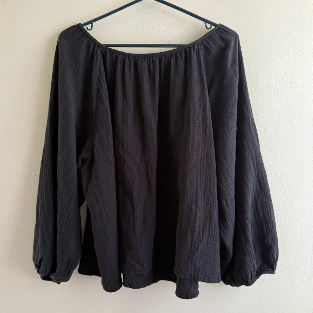 ARITZIA WILFRED FREE SIGHT BLOUSE FLOWY BOAT NECK BLOUSE SIZE XL - Picture 6 of 10